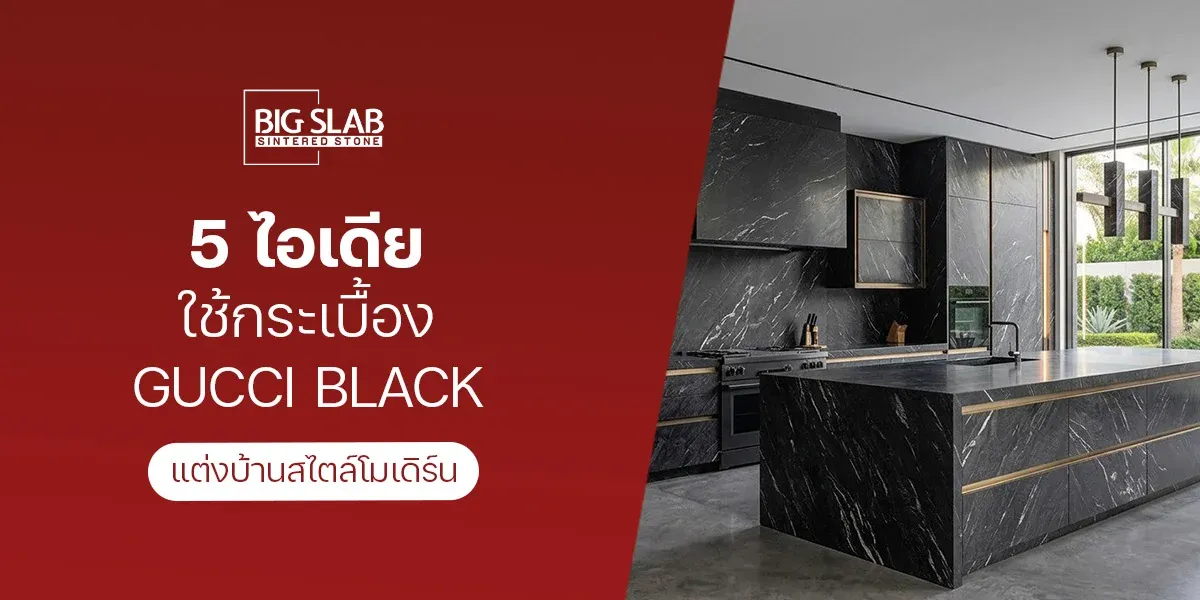 7 ไอเดียใช้กระเบื้อง Gucci Black แต่งบ้านสไตล์โมเดิร์น